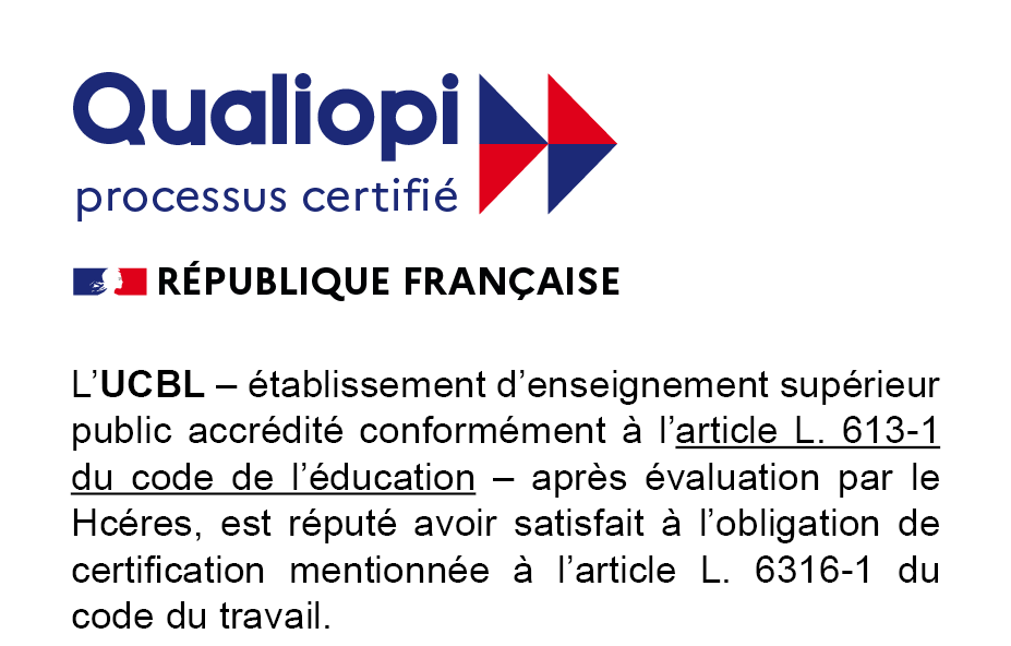 Logo Qualiopi FOCAL-UCBL